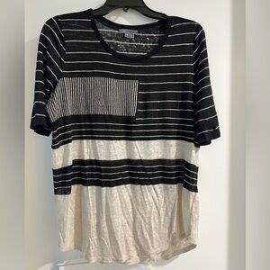 Vince Linen Drop-Shoulder Crew Neck T-Shirt size M